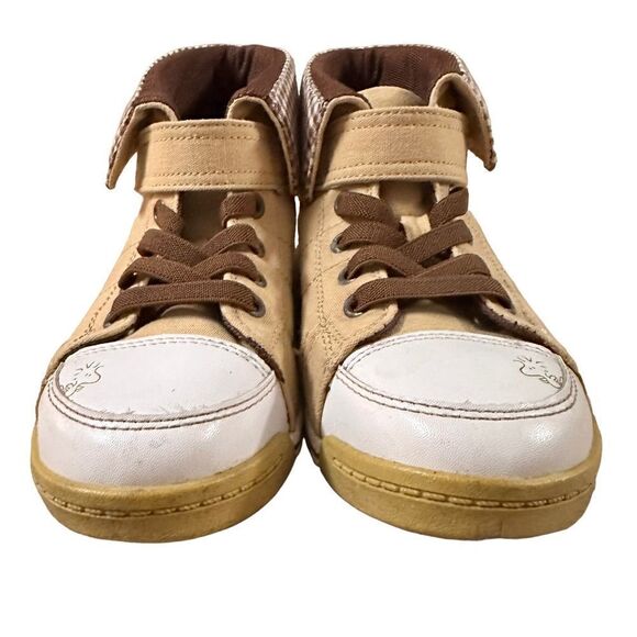 Moonstar ~ Peanuts sneakers ~ Snoopy patch ~ painted Woodstock ~ leather/canvas - Picture 3 of 14